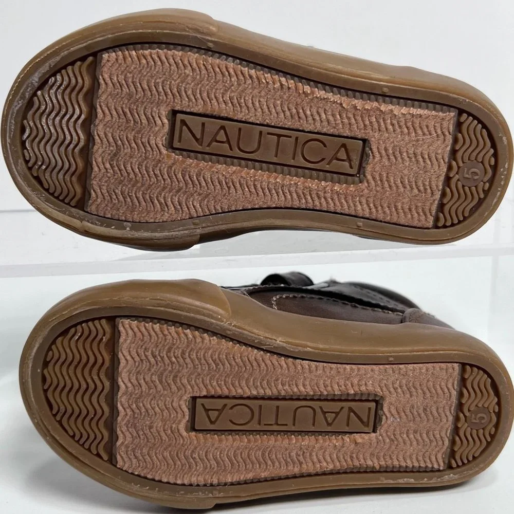 Nautica Rig Toddler size 5 Chukka Boot Brown Adjustable Strap‎ Dress Shoe Bootie